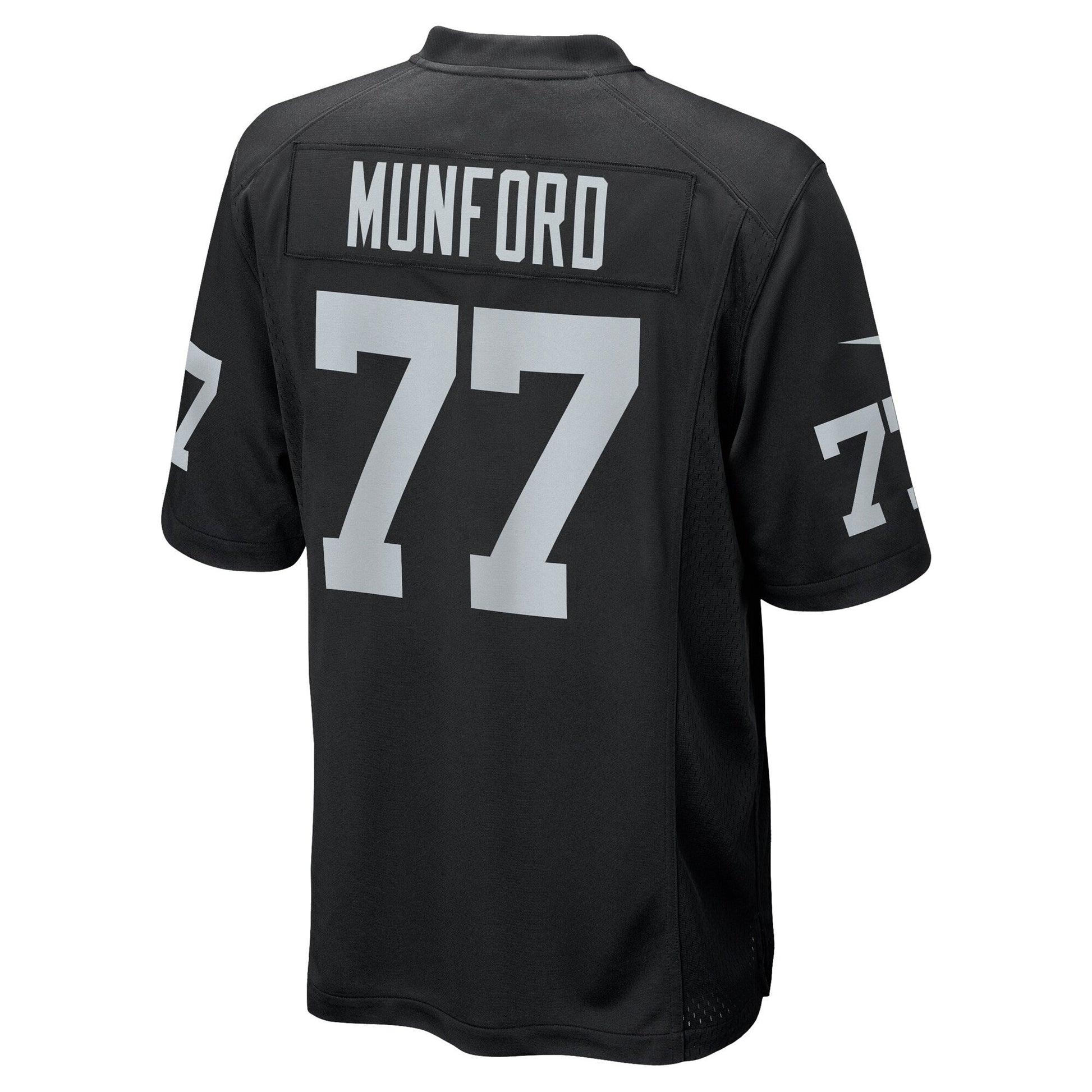 Thayer Munford Jr. Las Vegas Raiders Team Game Jersey - Black football jersey product view 3