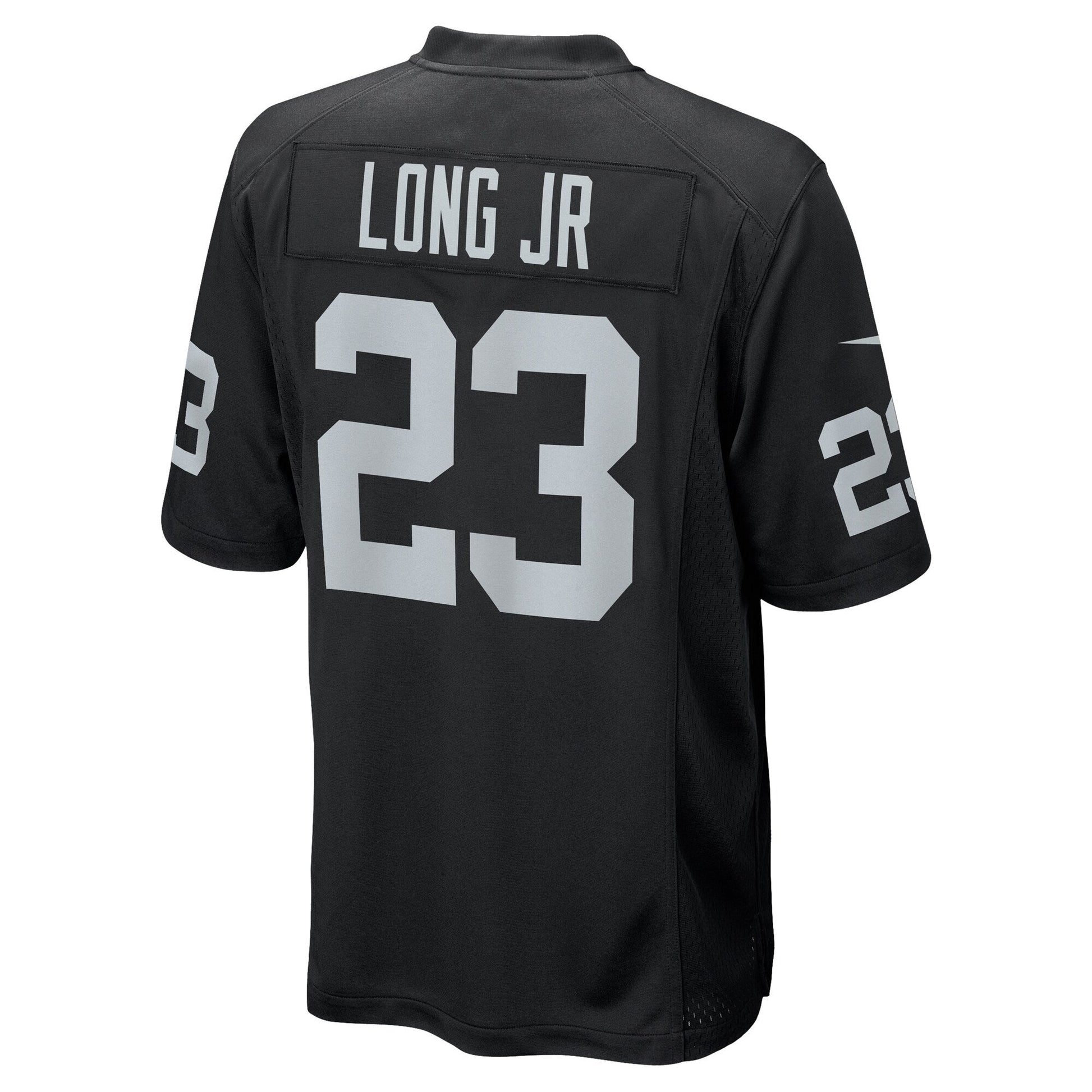David Long Jr. Las Vegas Raiders Team Game Jersey - Black football jersey product view 3
