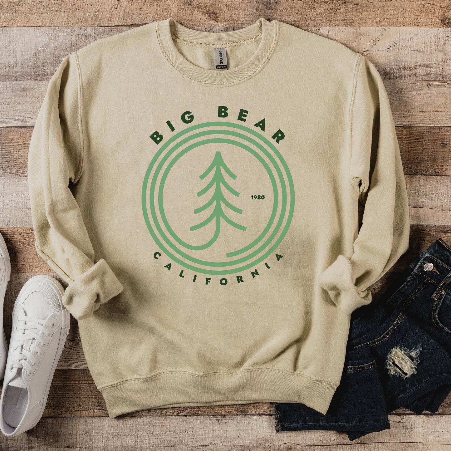 Customizable Single Tree Crewneck Sweatshirt | S-2XL Unisex T-shirt, Sweatshirt, Hoodie, Long Sleeve Tee - T-Shirt, Sweatshirt, Hoodie