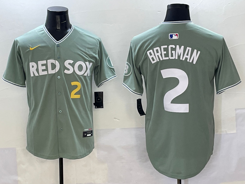 Men's Boston Red Sox Alex Bregman #2 Gray 2025 City Connect Limited Player Jersey baseball jersey product view 1