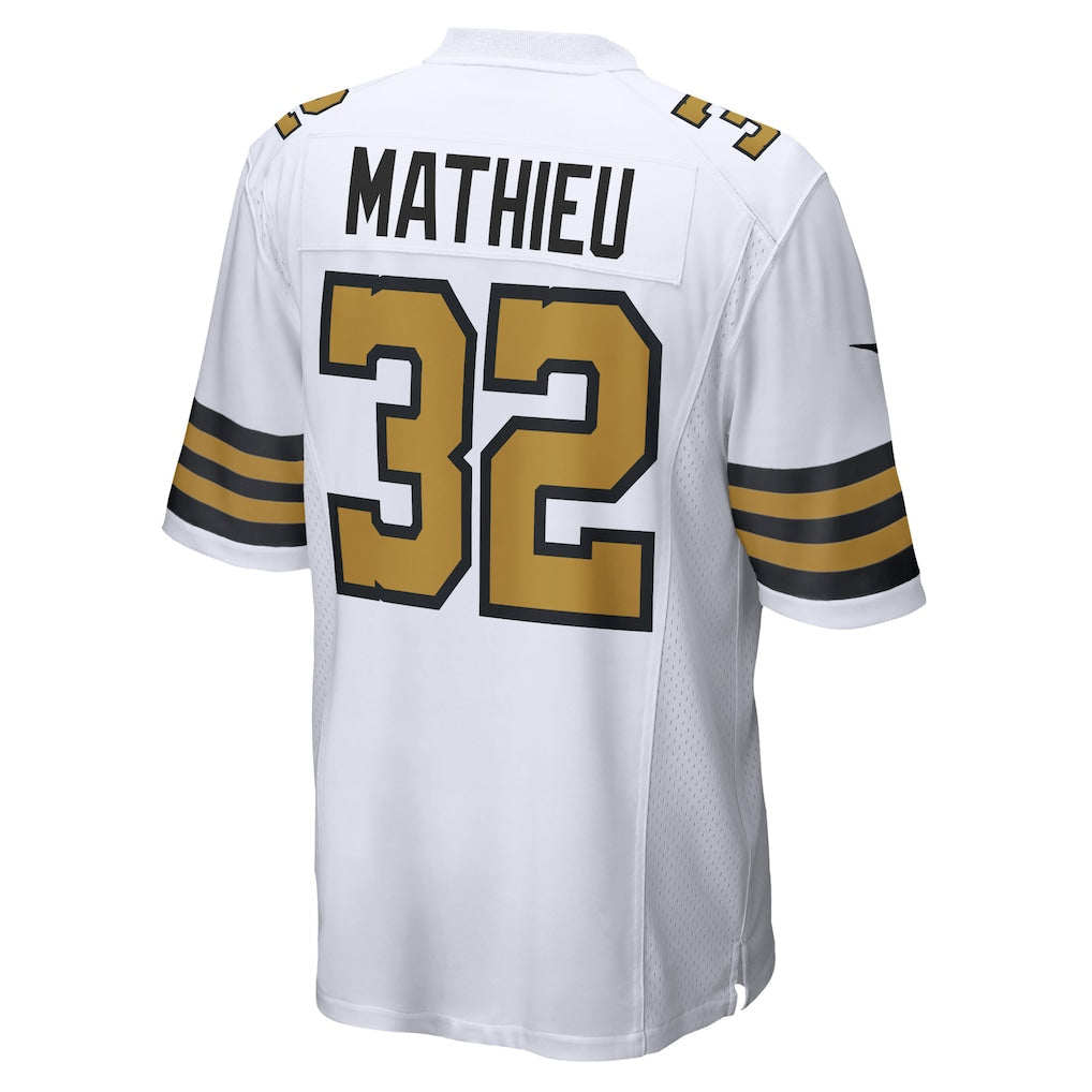 NO.Saints #32 Tyrann Mathieu White Alternate Game Jersey football jersey product view 1