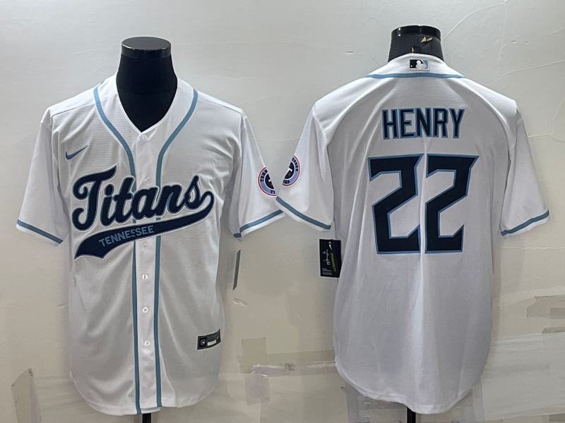 Men's Tennessee Titans Derrick Henry White Player Jersey football jersey product view 1