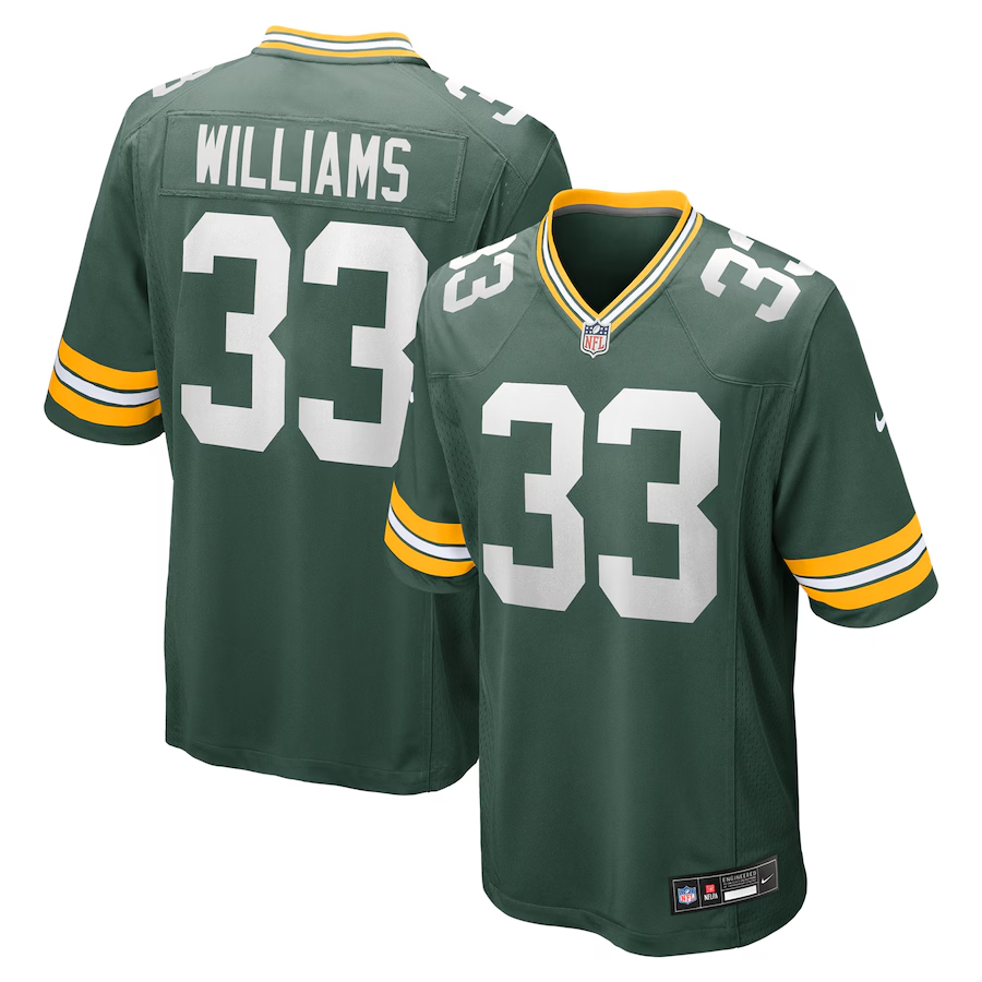 Evan Williams Green Bay Packers Jersey football jersey product view 1
