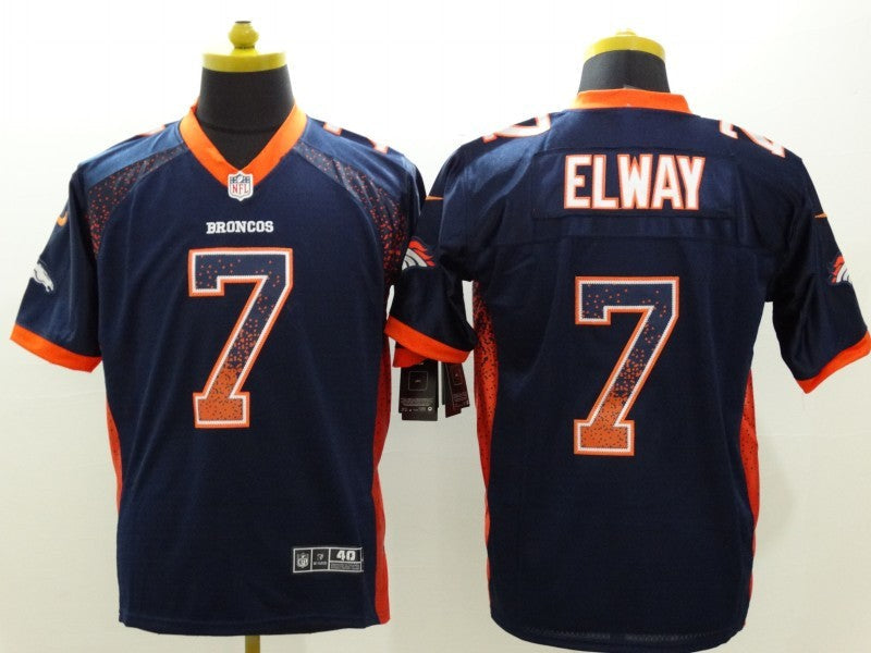 Men's Denver Broncos John Elway #7 Navy Game Jersey1 football jersey product view 1