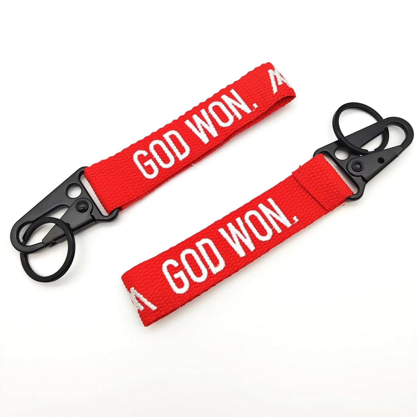 God Won Embroidered Keychain Unisex T-shirt, Sweatshirt, Hoodie, Long Sleeve Tee - T-Shirt, Sweatshirt, Hoodie
