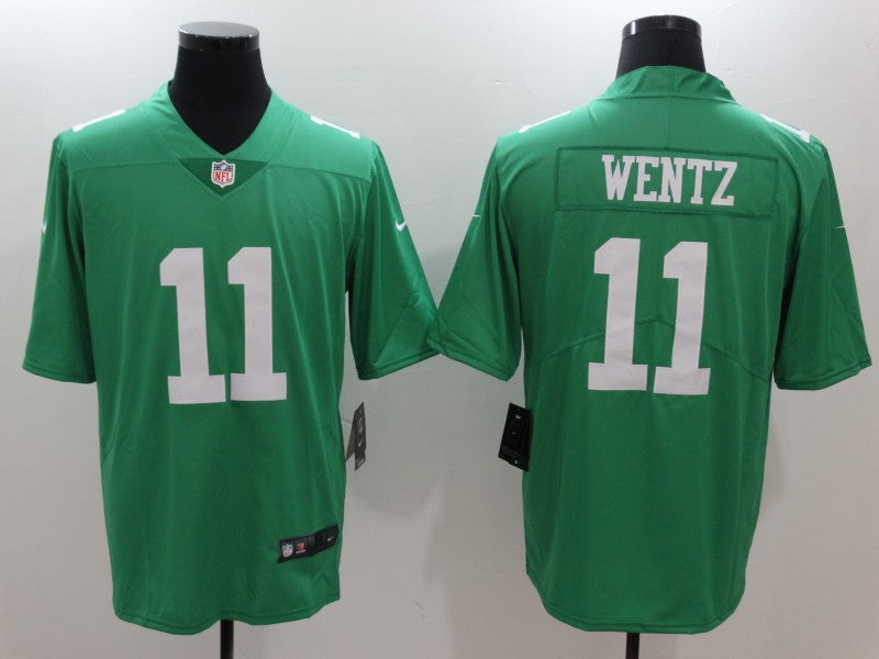 Men's Philadelphia Eagles Carson Wentz Green Game Player Jersey football jersey product view 1