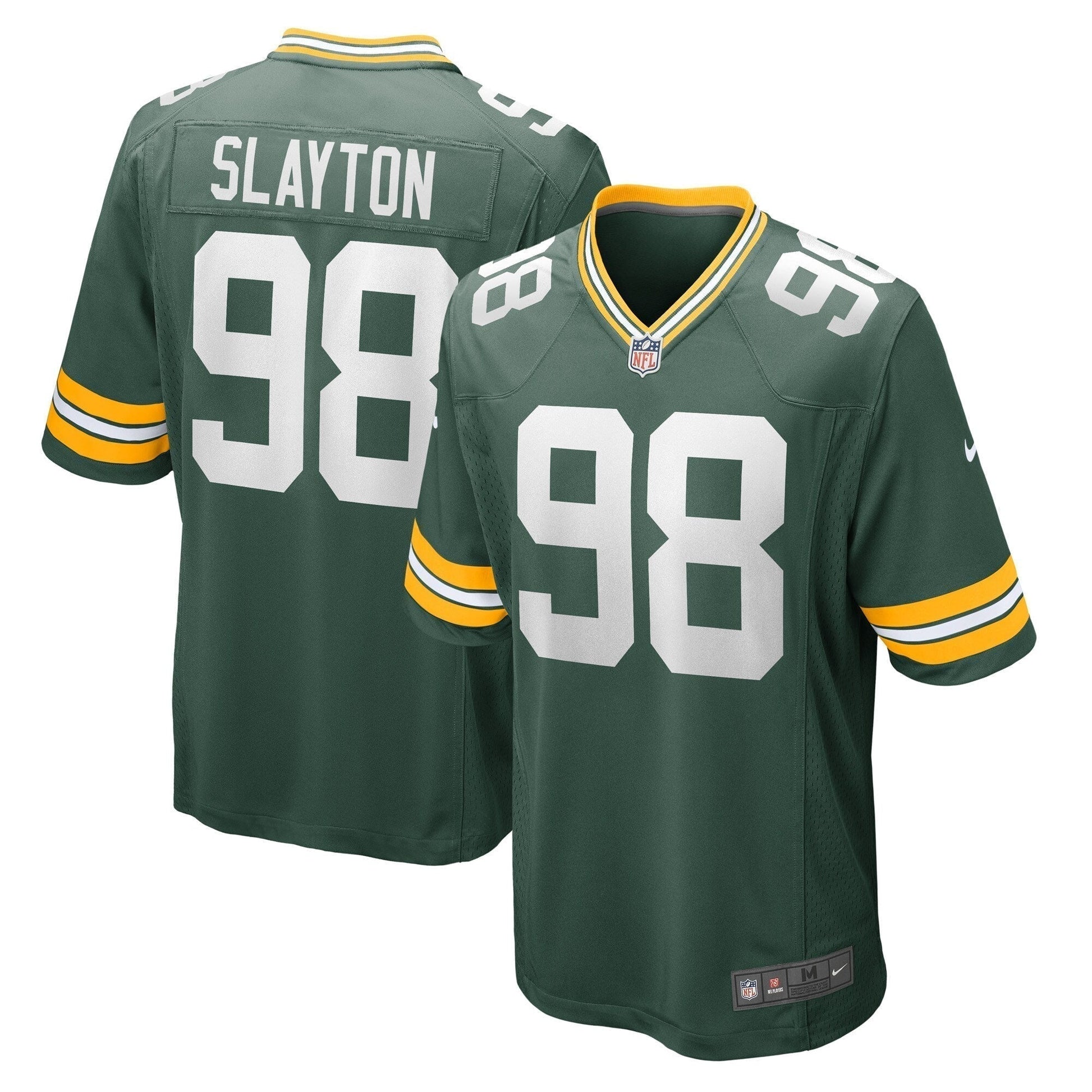 Chris Slayton Green Bay Packers Game Jersey - Green football jersey product view 1