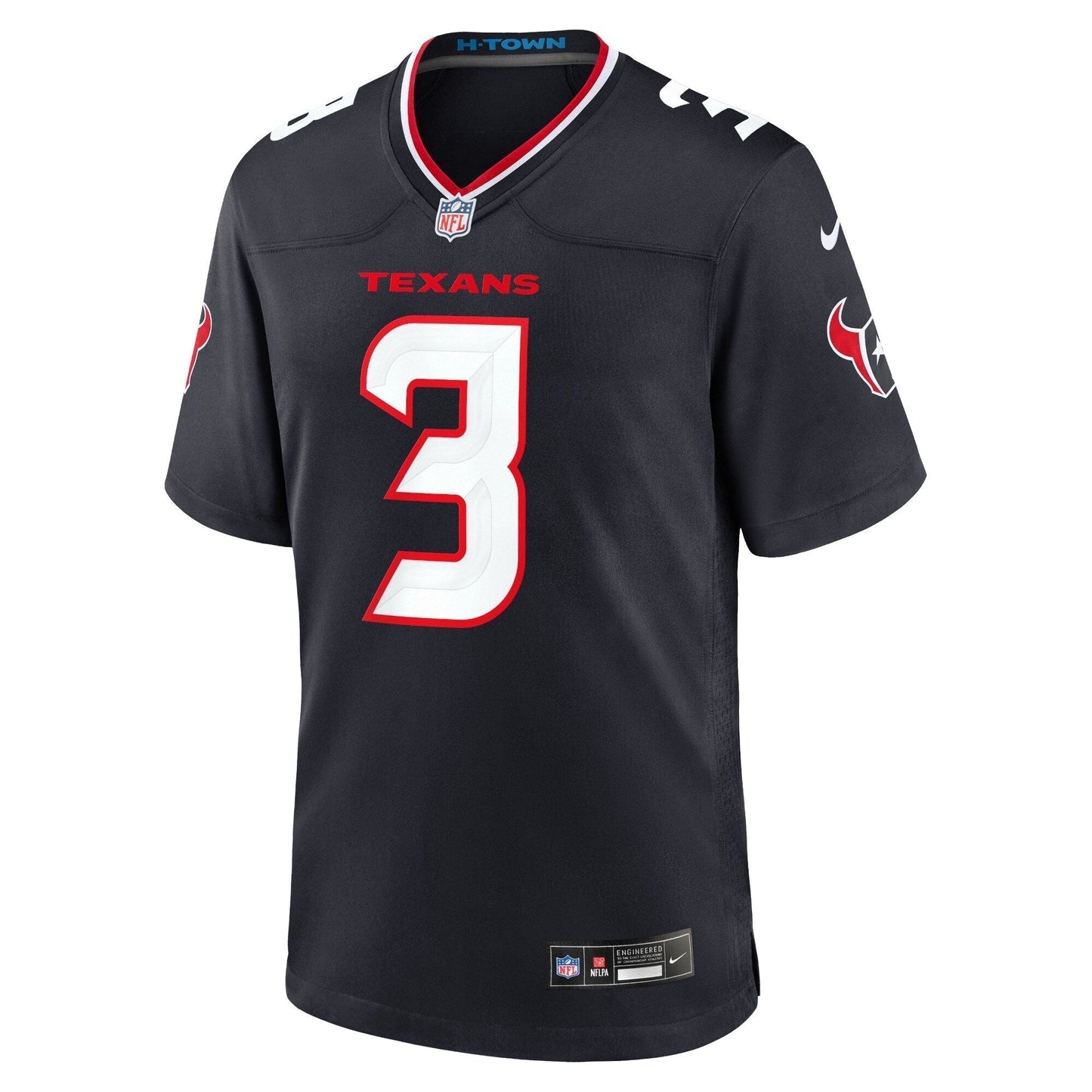 Tank Dell Houston Texans Game Jersey - Navy football jersey product view 2