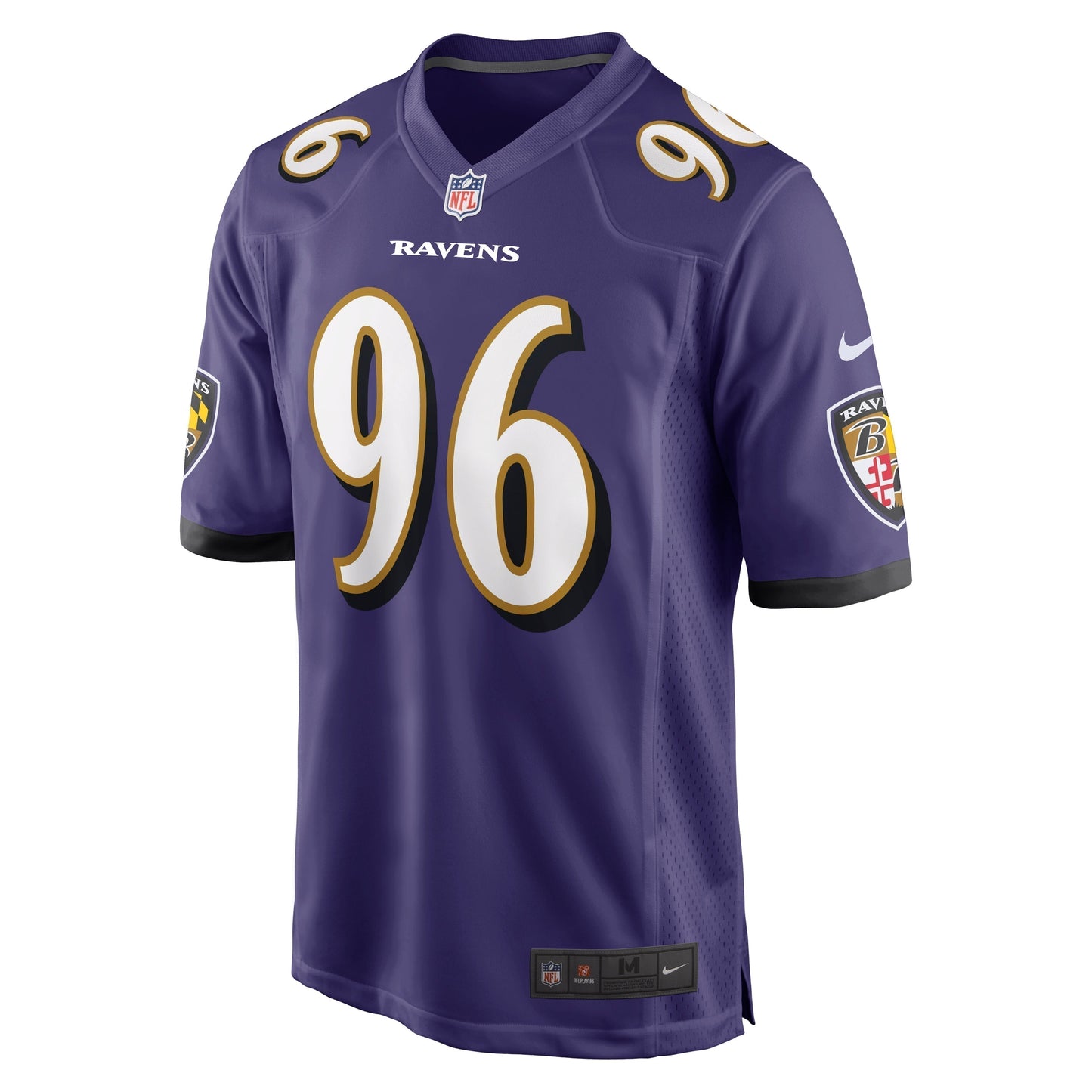 Broderick Washington Baltimore Ravens Game Jersey - Purple football jersey product view 2
