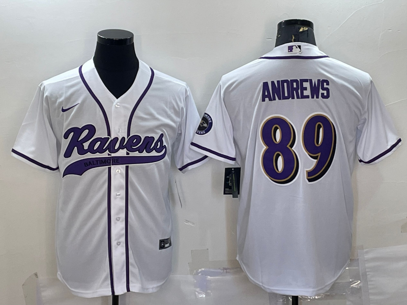 Men's Baltimore Ravens Mark Andrews #89 White Game Jersey1 Joint Edition football jersey product view 1