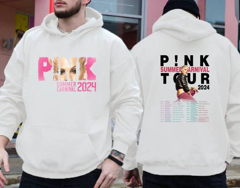 2024 Summer Carnival Tour Hoodie with Pink Text Design Unisex T-shirt, Sweatshirt, Hoodie, Long Sleeve Tee - T-Shirt, Sweatshirt, Hoodie