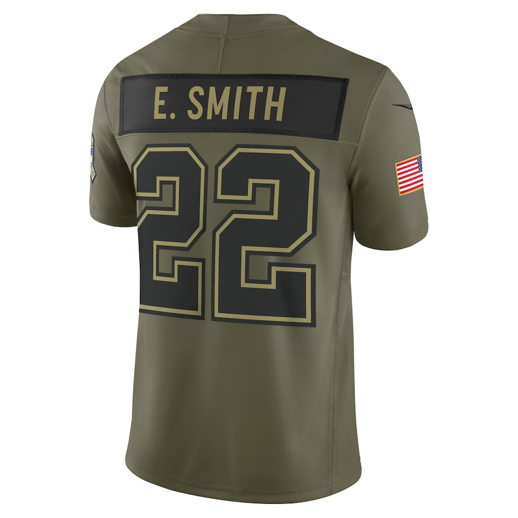 D.Cowboys #22 Emmitt Smith Olive 2025 Salute to Service Retired Limited Jersey football jersey product view 1