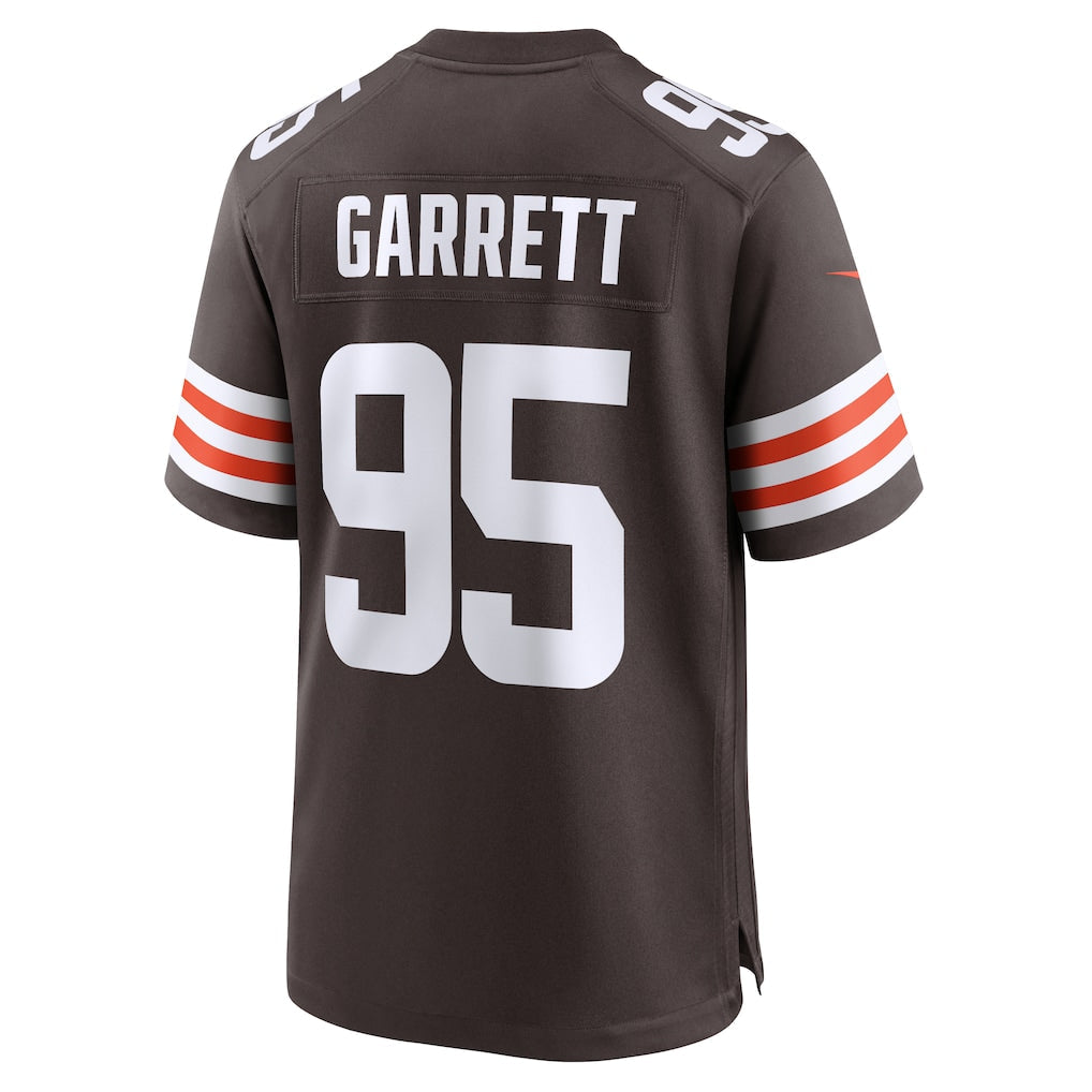 C.Browns #95 Myles Garrett Brown Team Game Jersey football jersey product view 1