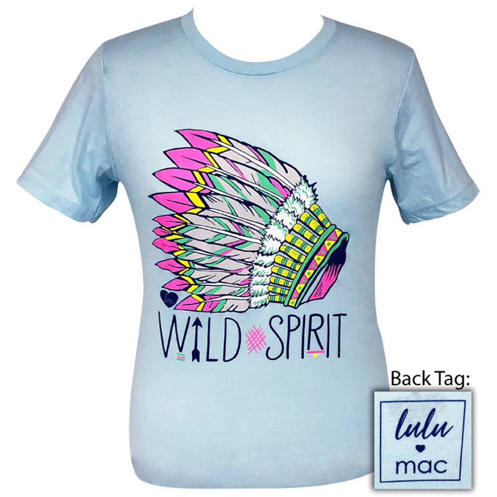 Lulu Mac-Wild Spirit-Heather Ice Blue SS-LM1 Unisex T-shirt, Sweatshirt, Hoodie, Long Sleeve Tee - T-Shirt, Sweatshirt, Hoodie