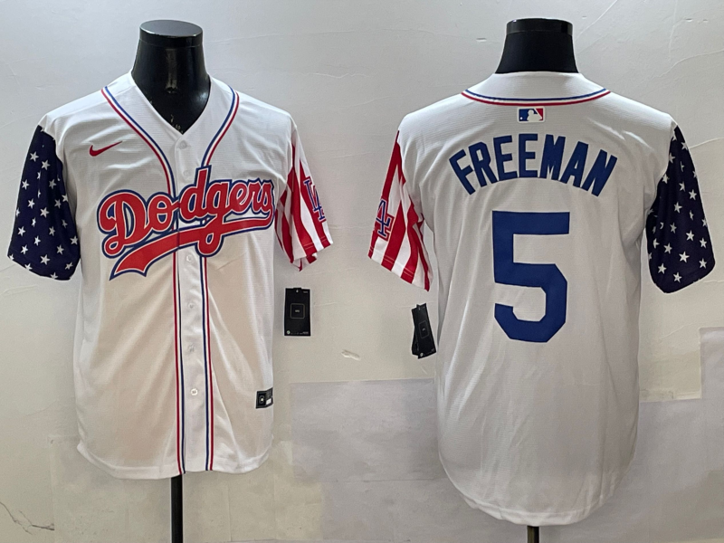 Men's Los Angeles Dodgers Freddie Freeman White Alternate Player Jersey baseball jersey product view 1