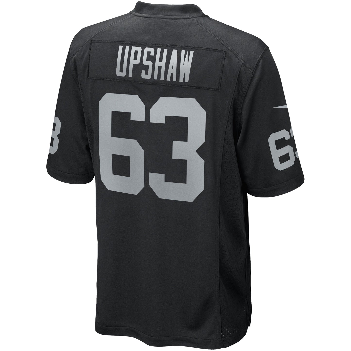 Gene Upshaw Las Vegas Raiders Game Retired Jersey - Black football jersey product view 3