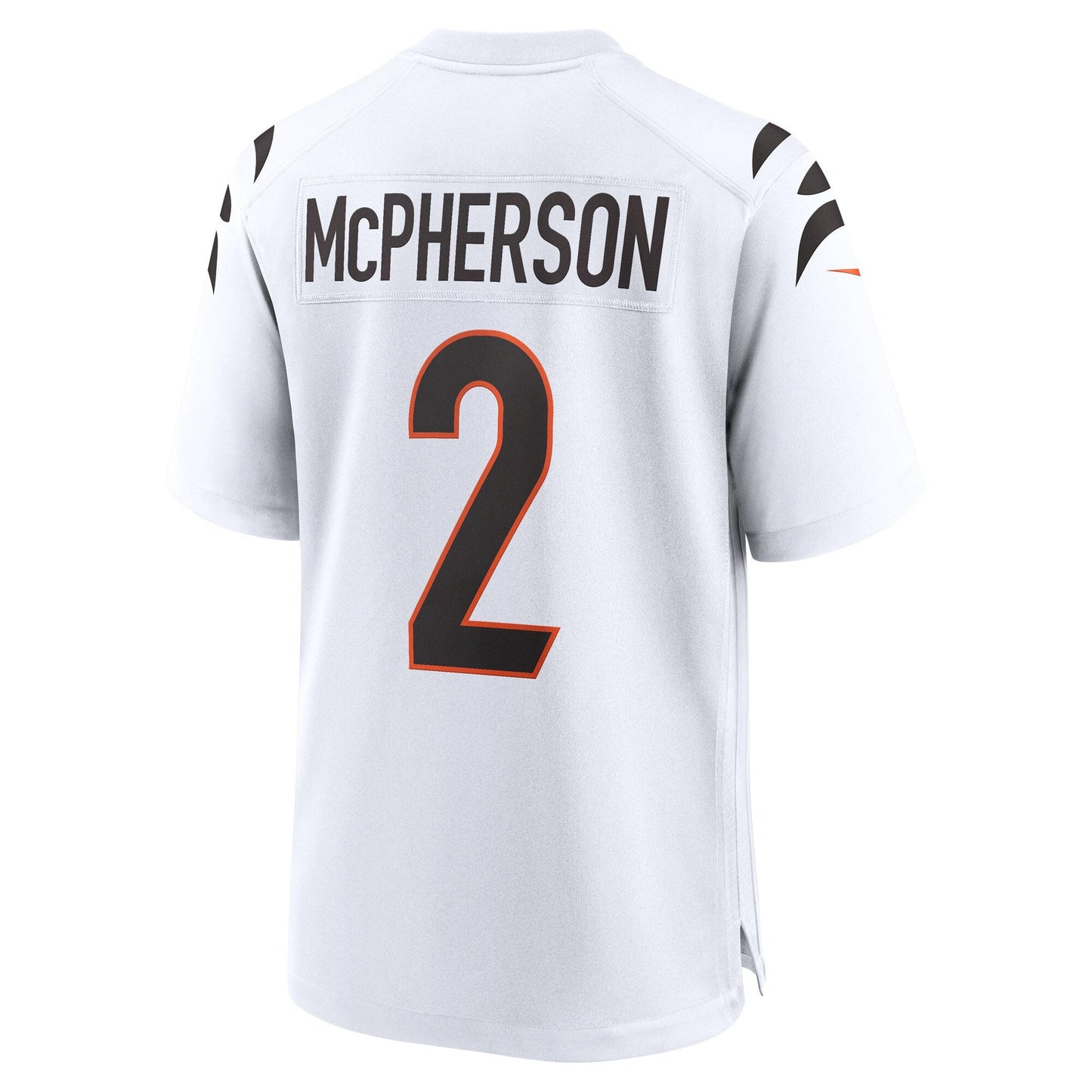 Evan McPherson Cincinnati Bengals Game Jersey - White football jersey product view 3