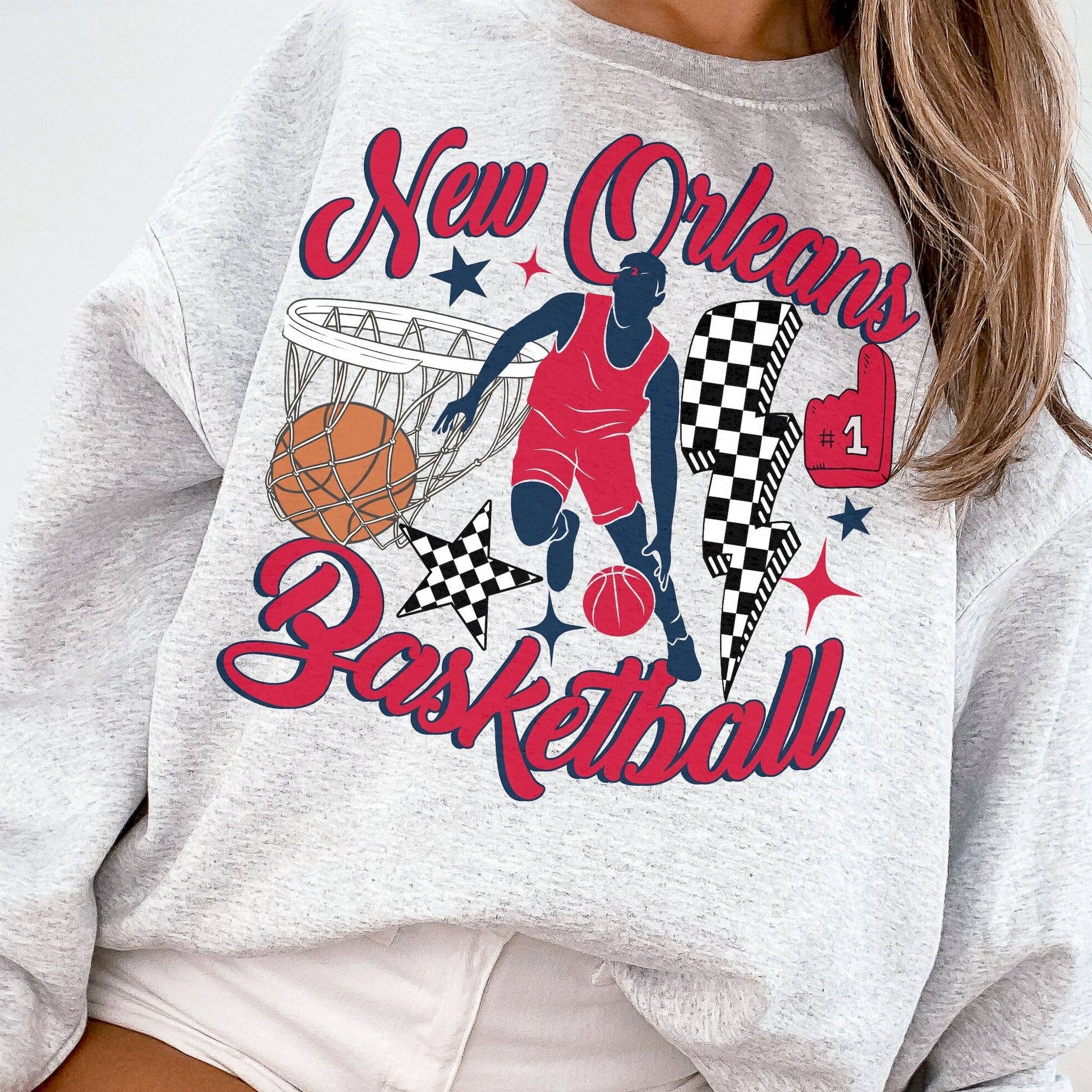 Retro Groovy New Orleans Pelicans Basketball Sweatshirt Unisex T-shirt, Sweatshirt, Hoodie, Long Sleeve Tee - T-Shirt, Sweatshirt, Hoodie