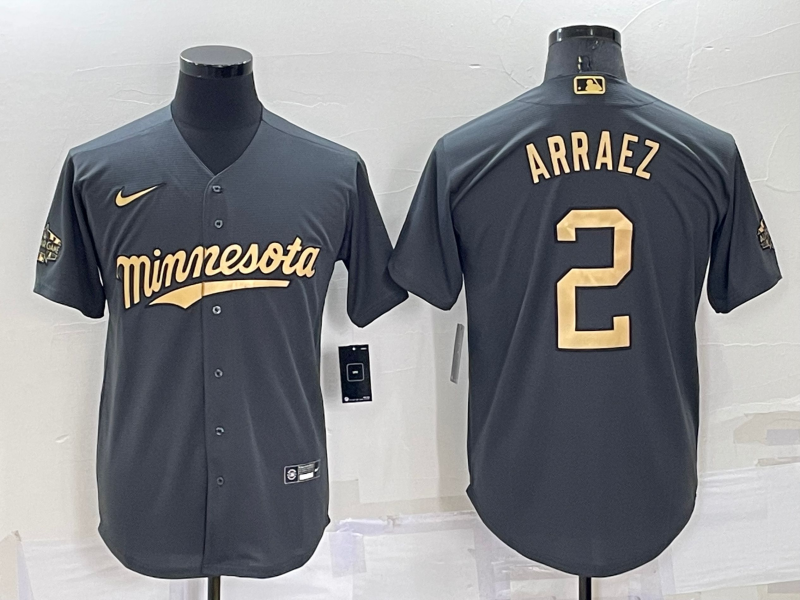Men's Minnesota Twins Luis Arraez Gray Replica Player Jersey baseball jersey product view 1