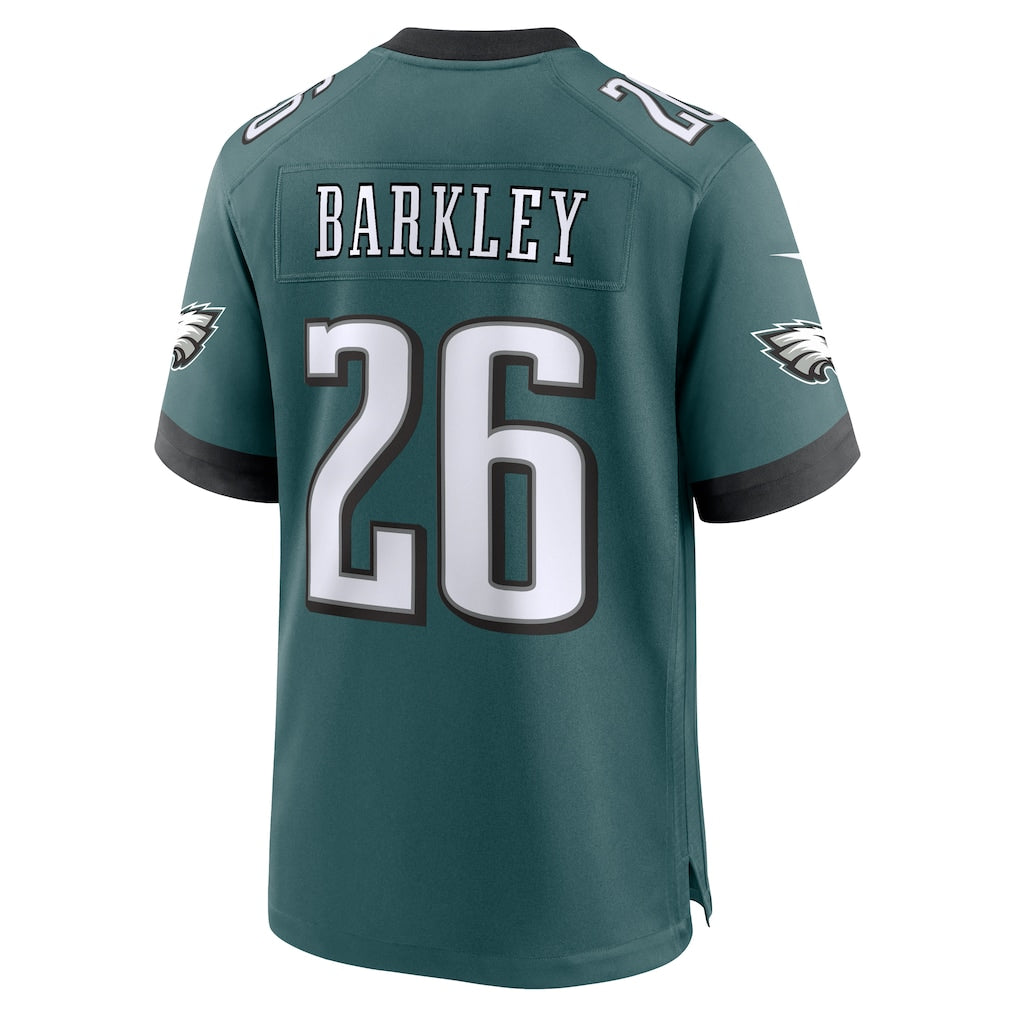 P.Eagles #26 Saquon Barkley Midnight Green Game Player Jersey football jersey product view 1