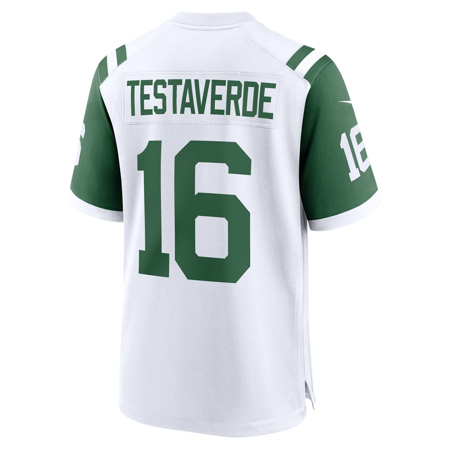Vinny Testaverde New York Jets Classic Alternate Retired Game Jersey - White football jersey product view 3