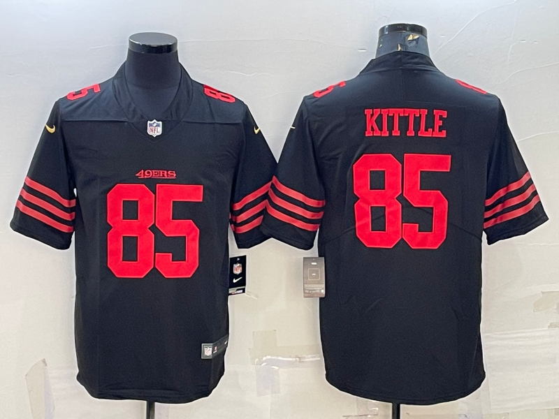 Men's San Francisco 49ers George Kittle Black Player Jersey football jersey product view 1