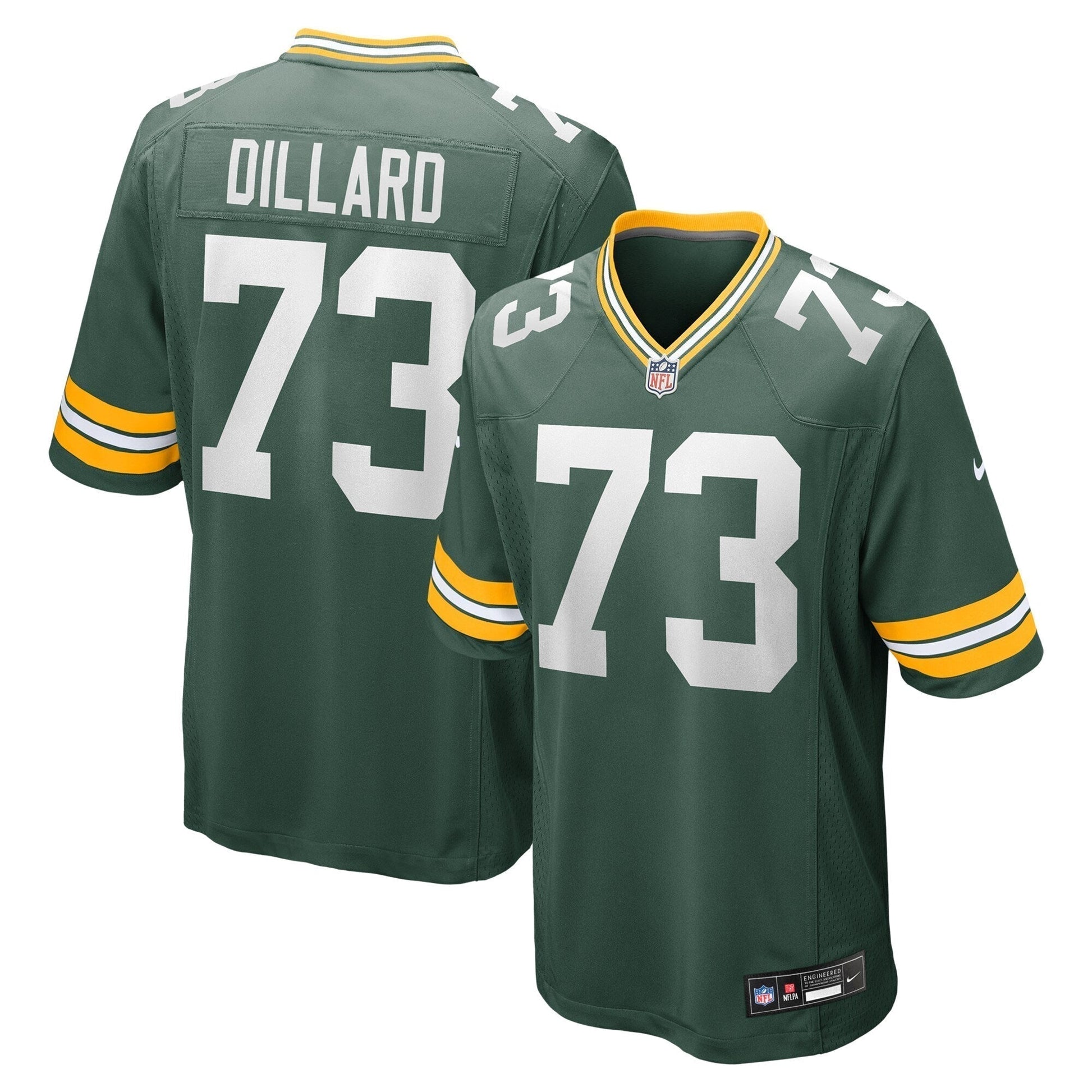 Andre Dillard Green Bay Packers Game Jersey - Green football jersey product view 1
