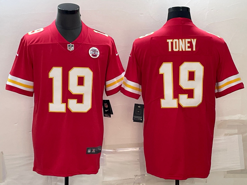 Men's Kansas City Chiefs Kadarius Toney Red Game Jersey football jersey product view 1