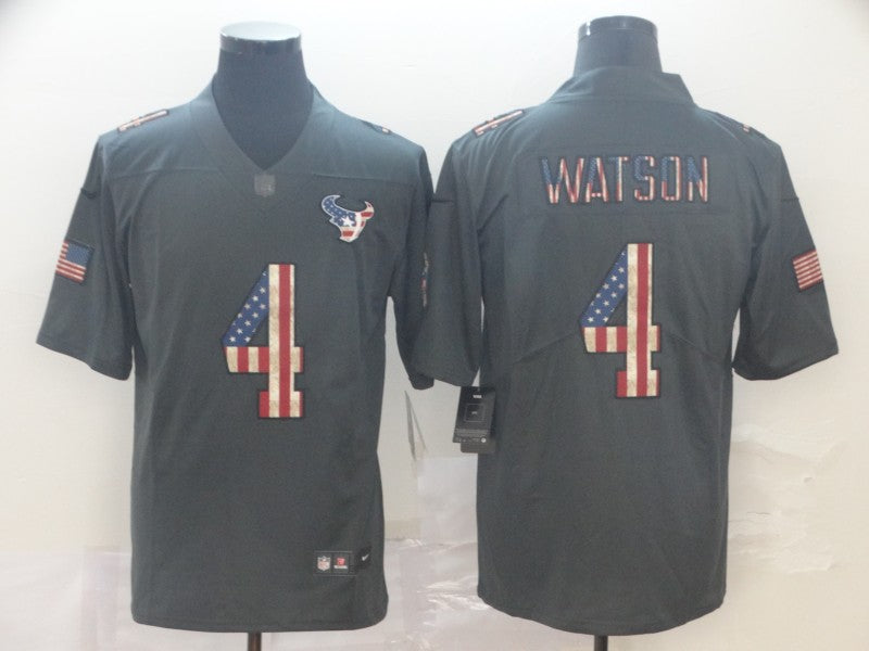Men's Houston Texans Deshaun Watson #4 Black Team Game Jersey1 football jersey product view 1