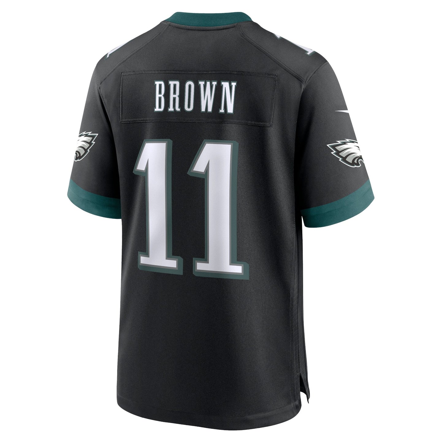 A.J. Brown Philadelphia Eagles Alternate Game Jersey - Black football jersey product view 3