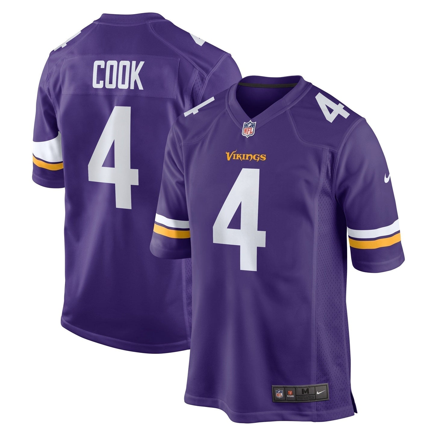 Dalvin Cook Minnesota Vikings Game Jersey - Purple football jersey product view 1