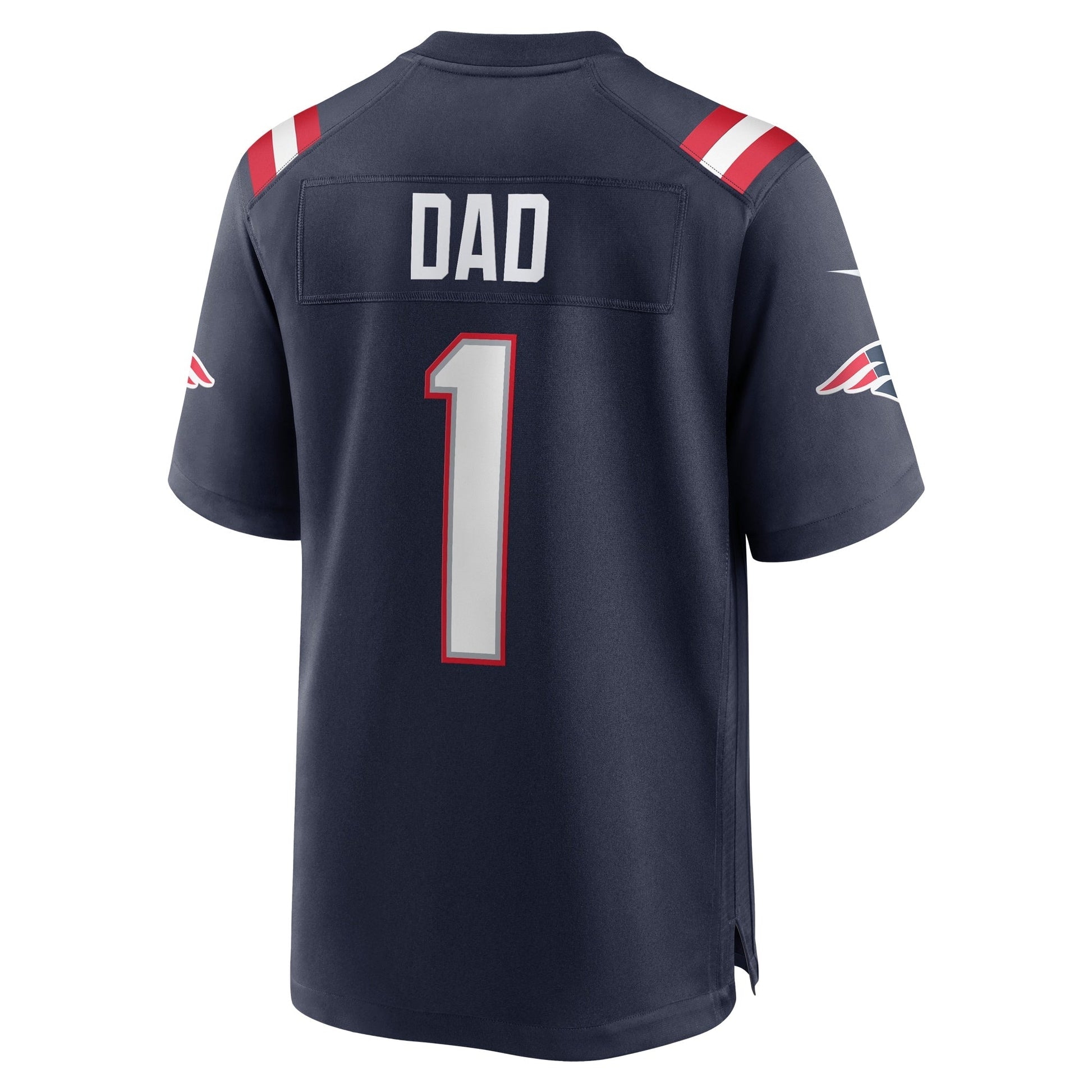 Number 1 Dad New England Patriots Game Jersey - Navy football jersey product view 3