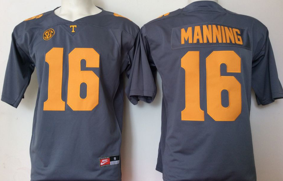 Men's Tennessee Volunteers Peyton Manning Black Player Game Jersey sports jersey product view 1