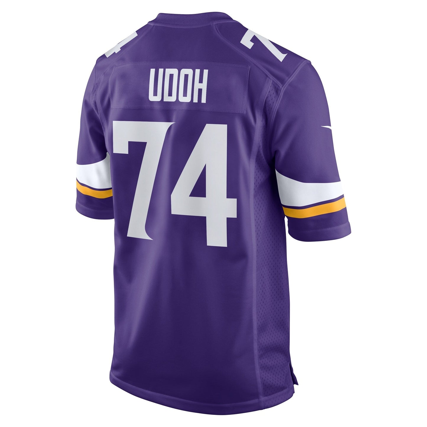 Oli Udoh Minnesota Vikings Game Jersey - Purple football jersey product view 3