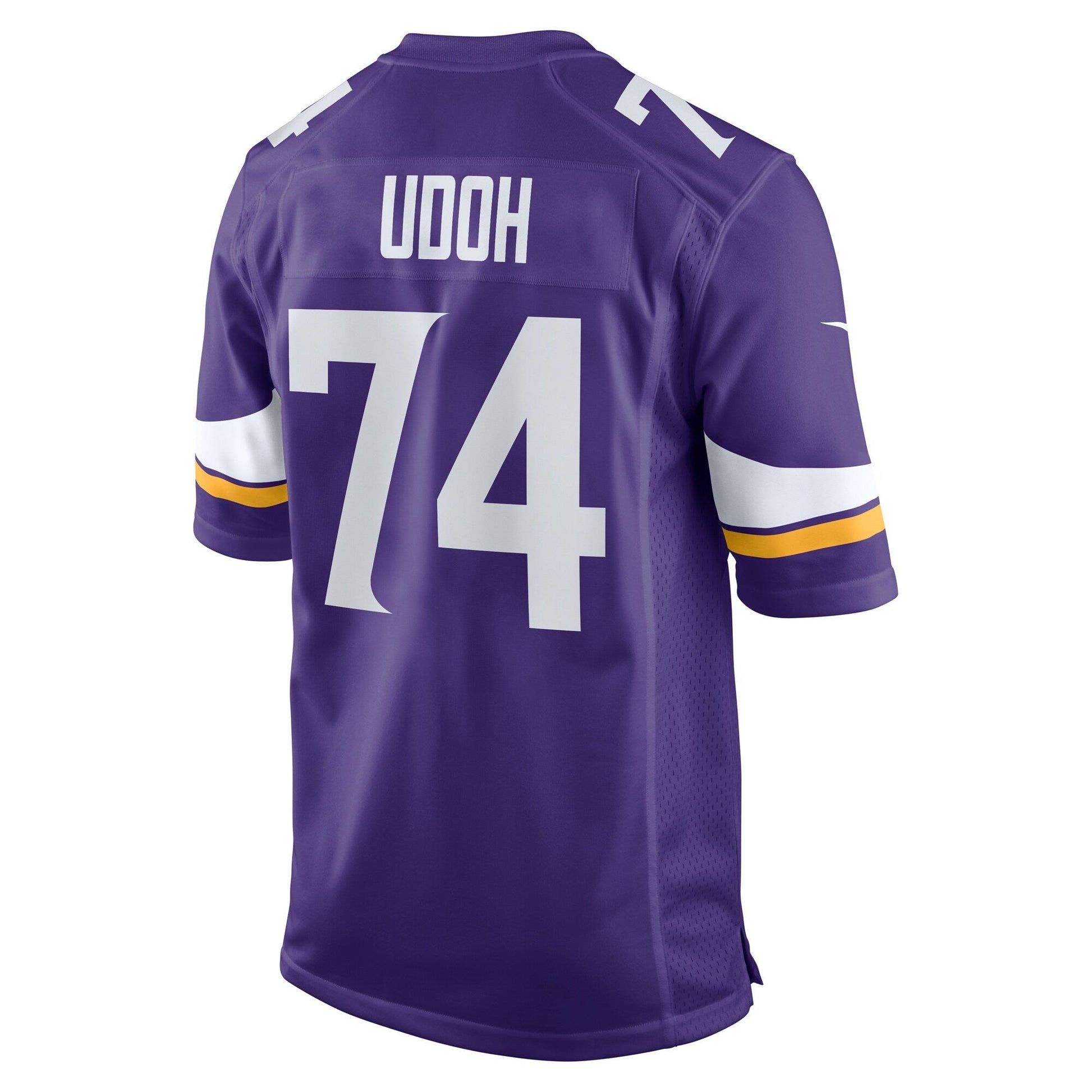 Oli Udoh Minnesota Vikings Game Jersey - Purple football jersey product view 3