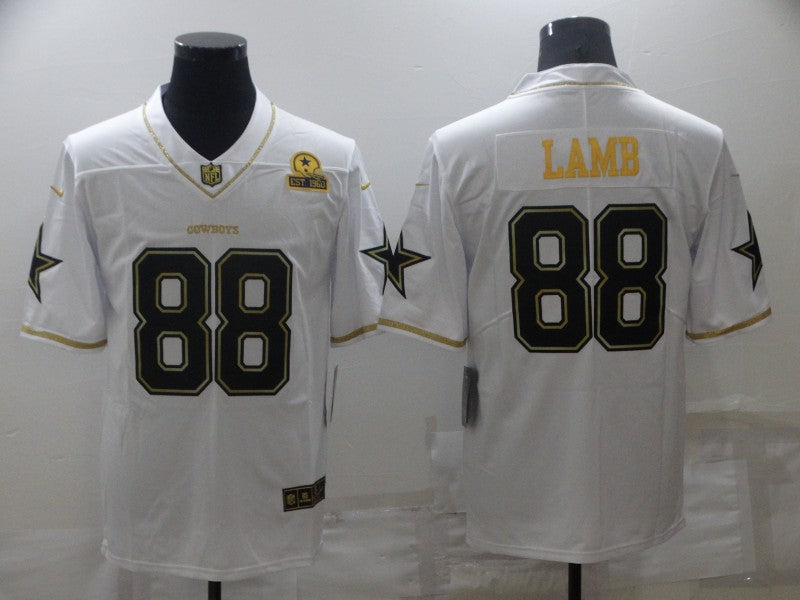 Men's Dallas Cowboys #88 CeeDee Lamb White Game Player Jersey1 football jersey product view 1