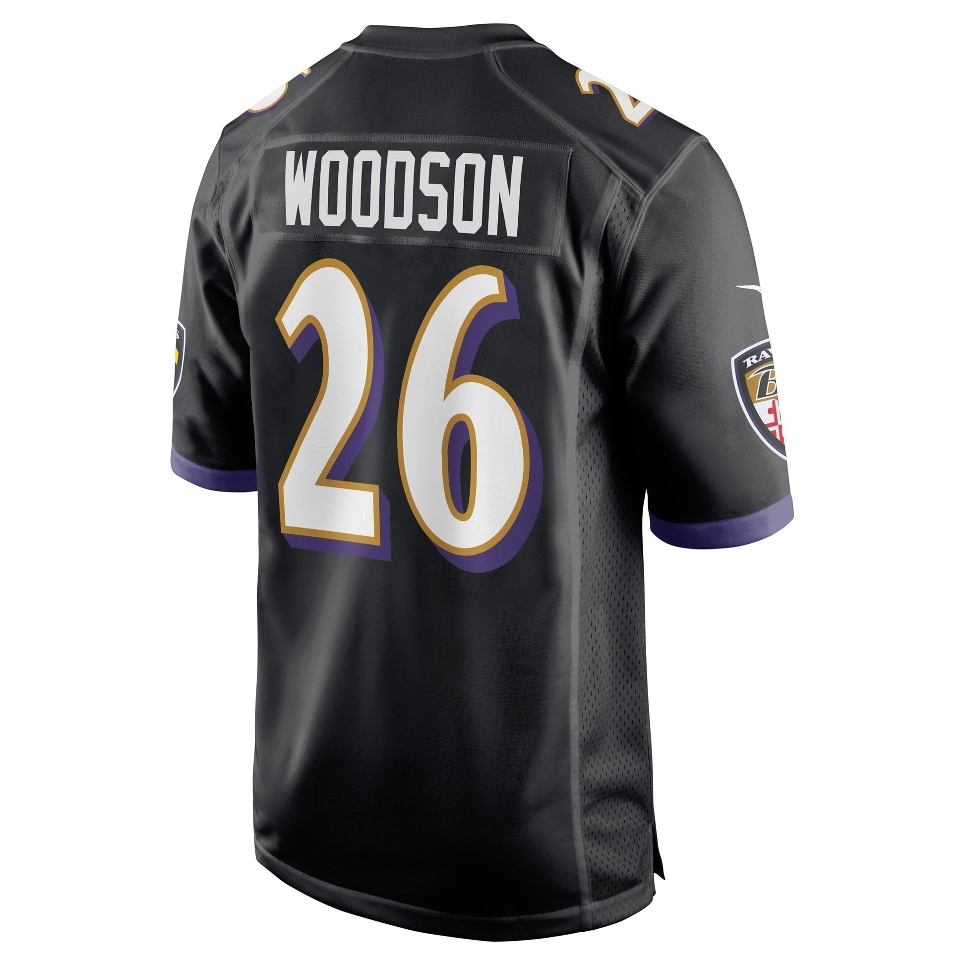 Rod Woodson Baltimore Ravens Retired Jersey - Black football jersey product view 3