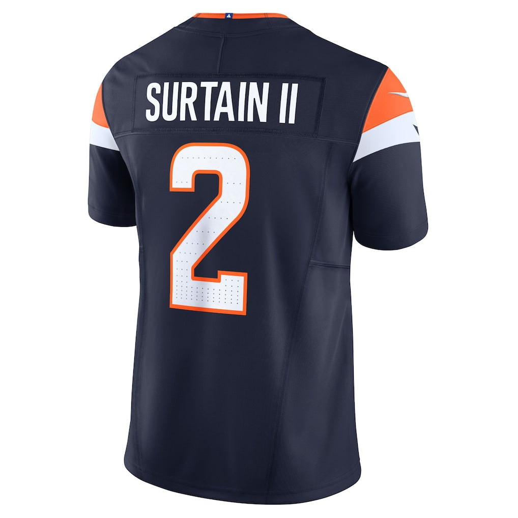 D.Broncos #2 Patrick Surtain II Navy Mile High Collection Vapor F.U.S.E. Limited Jersey football jersey product view 1
