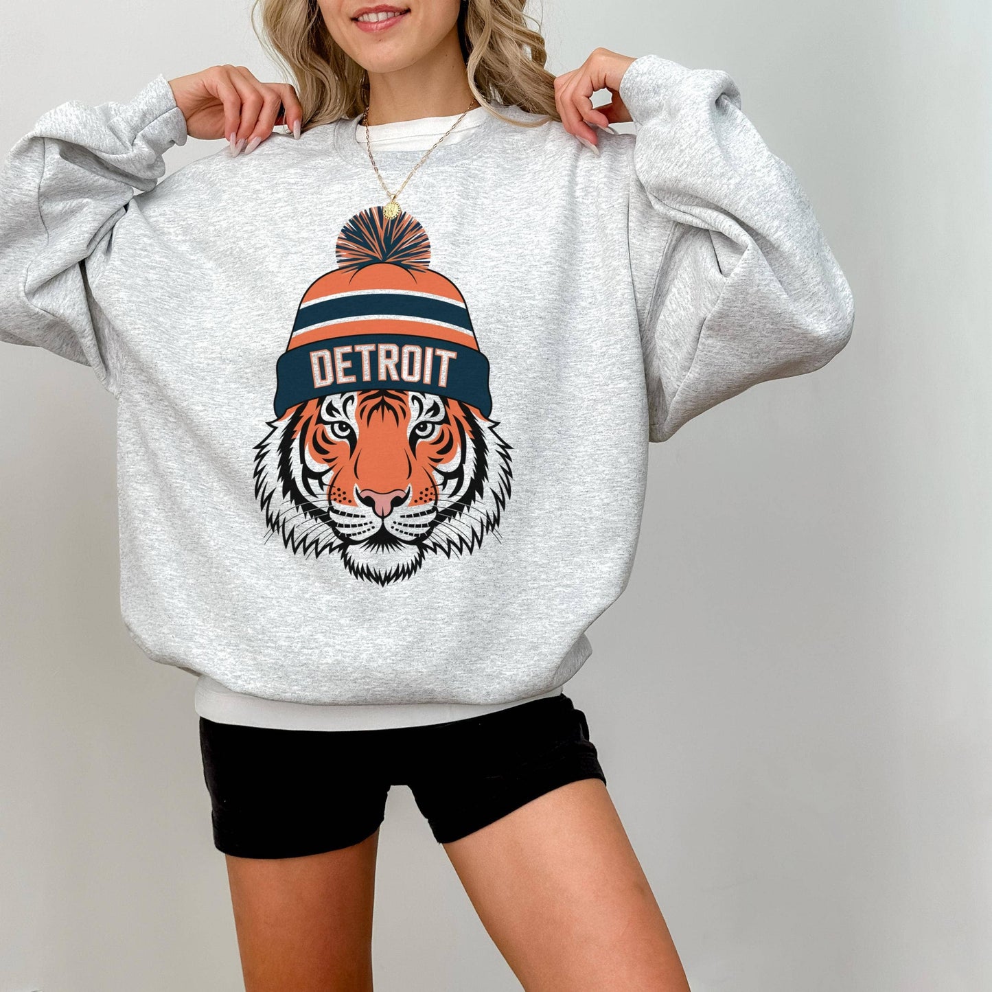 Vintage Detroit Baseball Sweatshirt, Tiger Mascot Fan Gear Unisex T-shirt, Sweatshirt, Hoodie, Long Sleeve Tee - T-Shirt, Sweatshirt, Hoodie