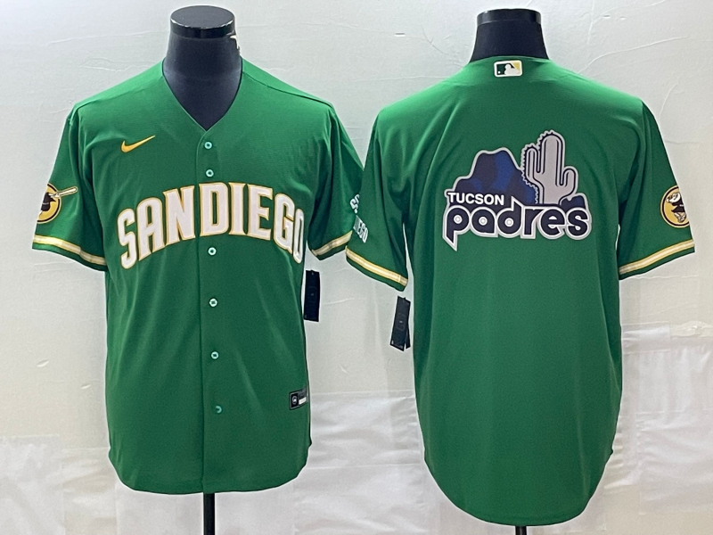Men's San Diego Padres Green Replica Team Jersey1 baseball jersey product view 1
