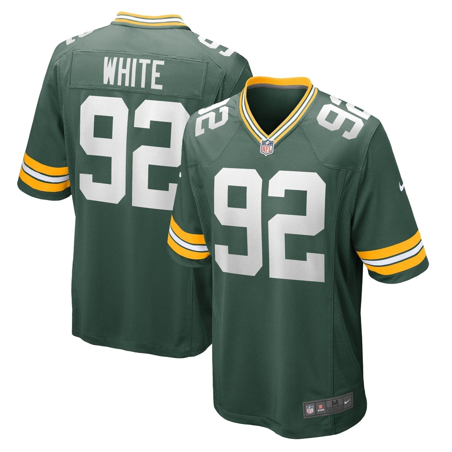 Reggie White Green Bay Packers Retired Game Jersey - Green football jersey product view 1