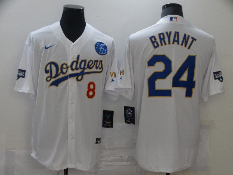 Men's Los Angeles Dodgers Kris Bryant -24 White Alternate Game Jersey basketball jersey product view 1