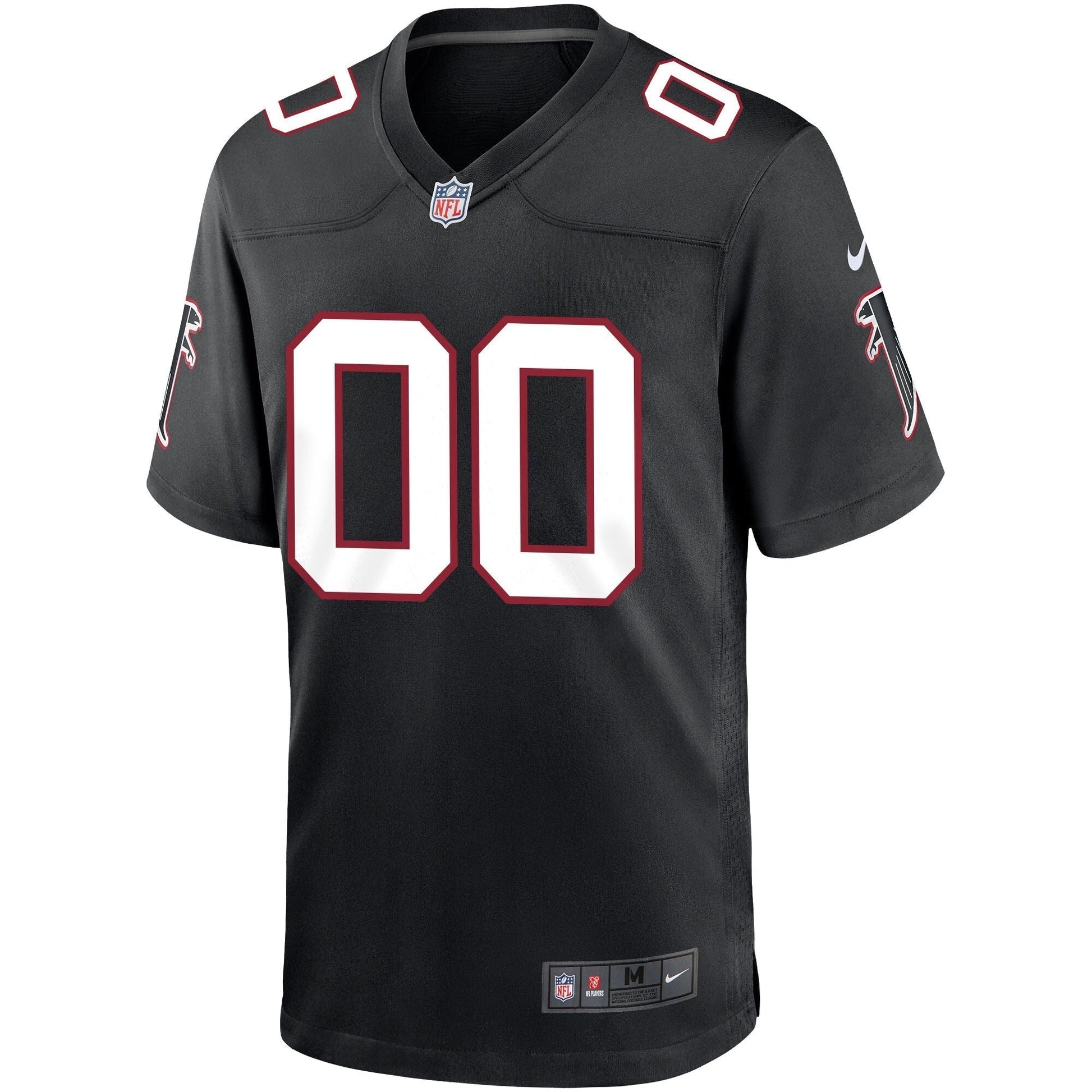 Atlanta Falcons Throwback Custom Game Jersey - Black football jersey product view 2