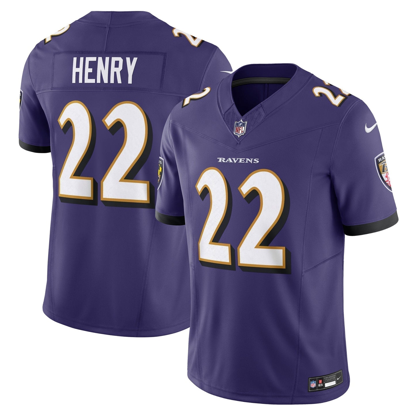 Derrick Henry Purple Baltimore Ravens Vapor F.U.S.E. Limited Jersey football jersey product view 1