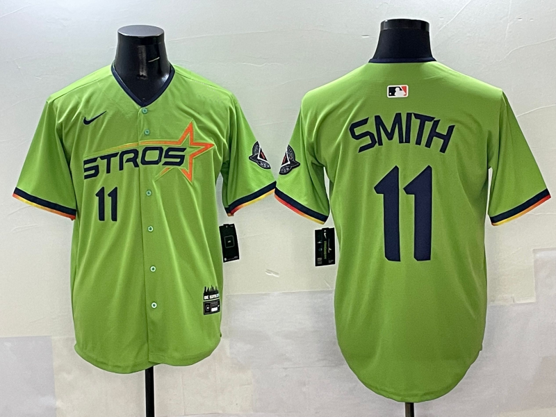 Men's Houston Astros Cam Smith Green 2025 City Connect Limited Player Jersey baseball jersey product view 1