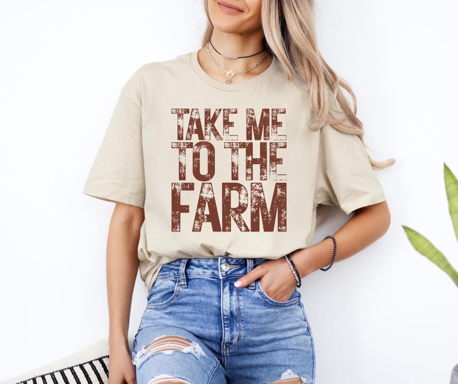 Take Me To the Farm Unisex T-shirt, Sweatshirt, Hoodie, Long Sleeve Tee - T-Shirt, Sweatshirt, Hoodie