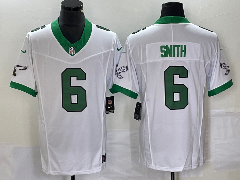 Men's Philadelphia Eagles DeVonta Smith #6 White Game Player Jersey1 football jersey product view 1