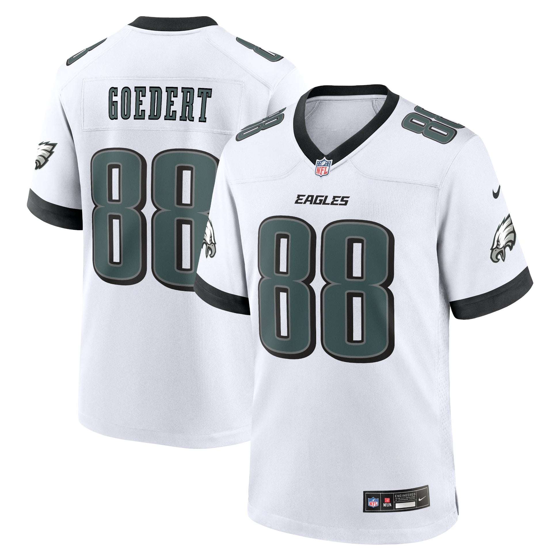 Dallas Goedert Philadelphia Eagles White Game Jersey - White-MEN/WOMEN football jersey product view 1