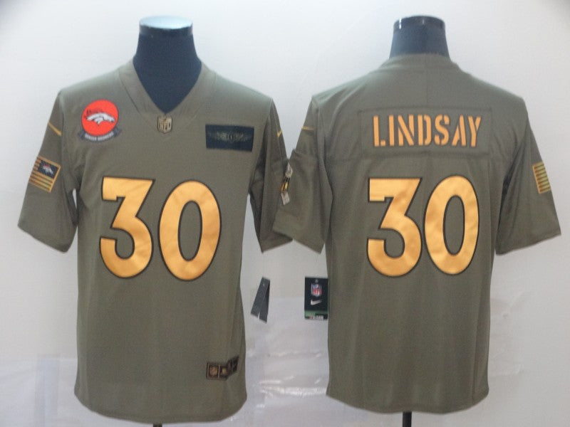 Men's Denver Broncos Phillip Lindsay #30 Brown Game Jersey1 football jersey product view 1