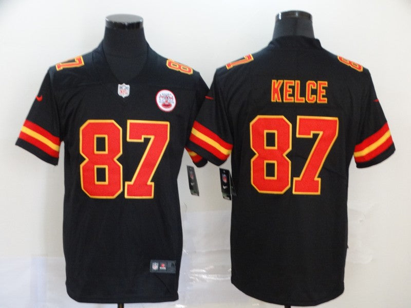 Men's Kansas City Chiefs Travis Kelce #87 Black Game Jersey1 football jersey product view 1